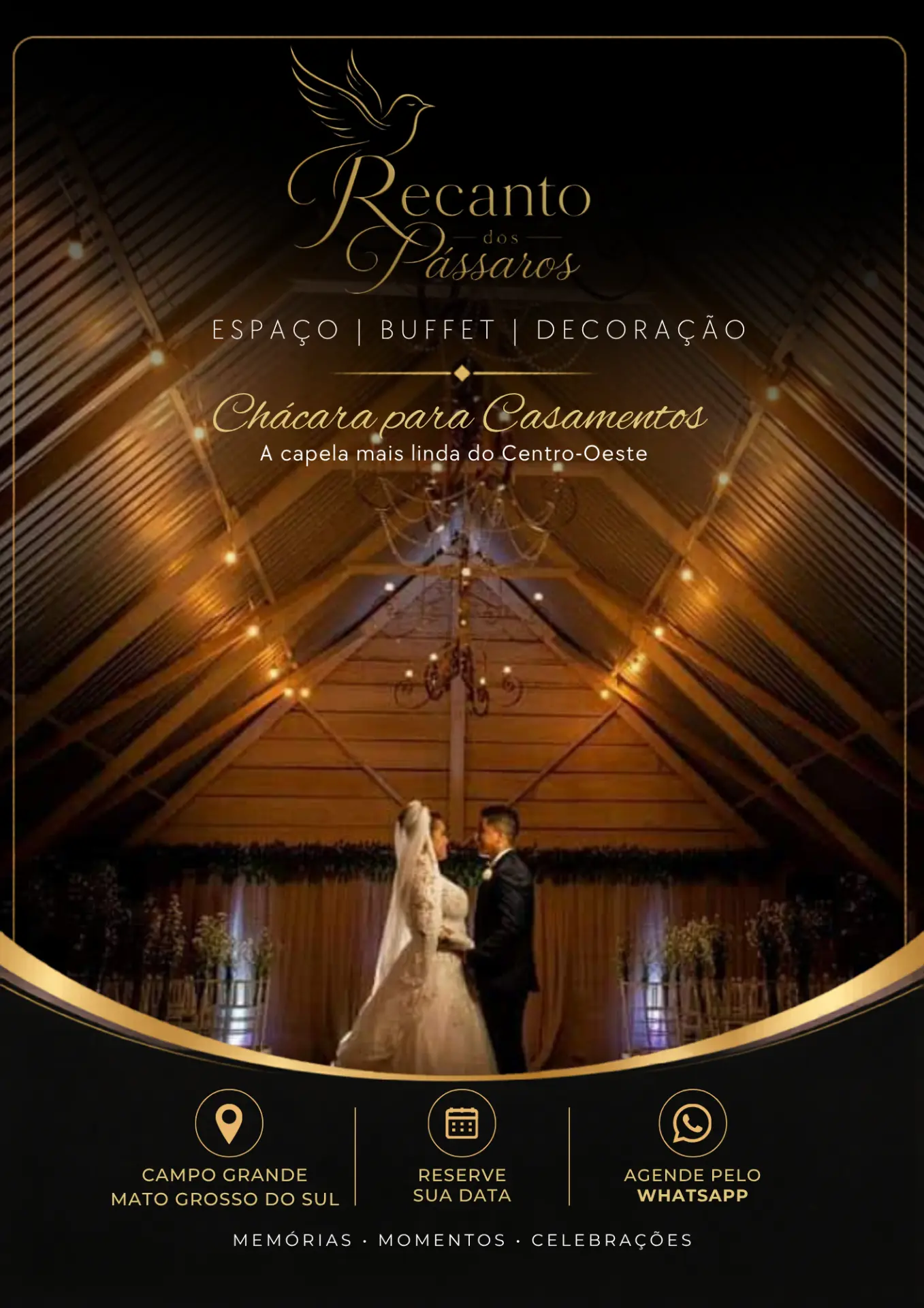 Chácara para casamentos — espaço, buffet e decoração